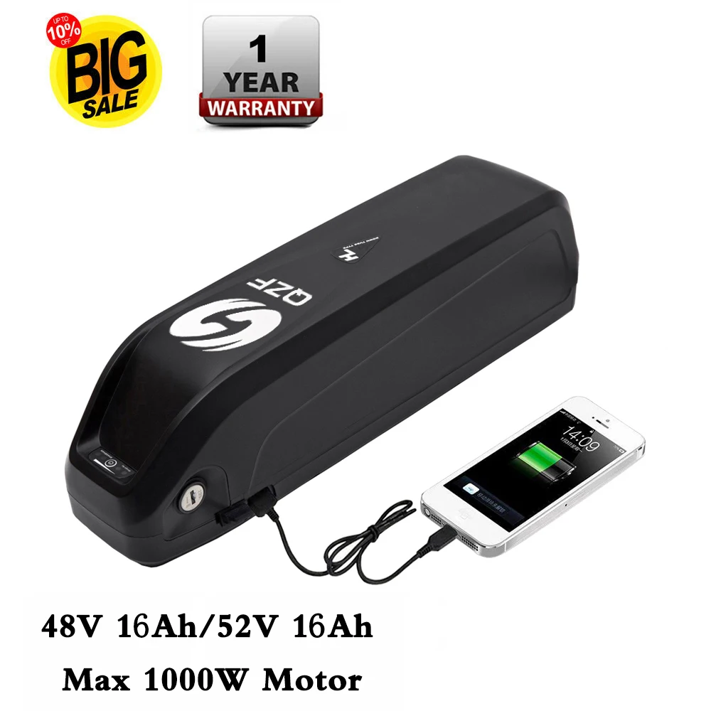 

Hailong 3 Ebike battery pack 48V 1000W bike lithium ion bicycle battery 52V bafang 750w 48v akku