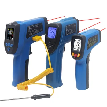 

LCD IR Infrared Thermometer Non-Contact Double/Single Laser Pyrometer Digital C/F Selection Surface Temperature Monitor