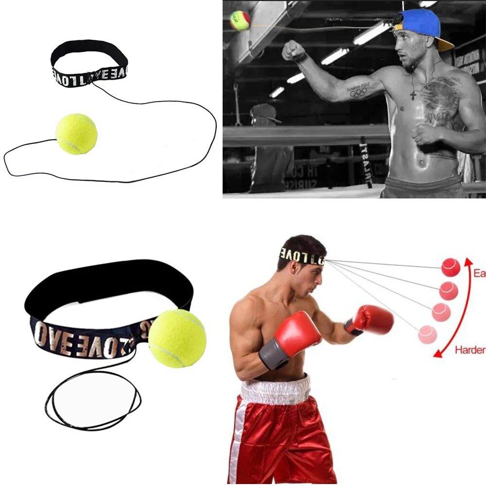 Boxing Reflex Speed Punch Ball MMA Sanda Boxer Raising Reaction Force Hand Eye Training Set Stress Muay Thai Exercise