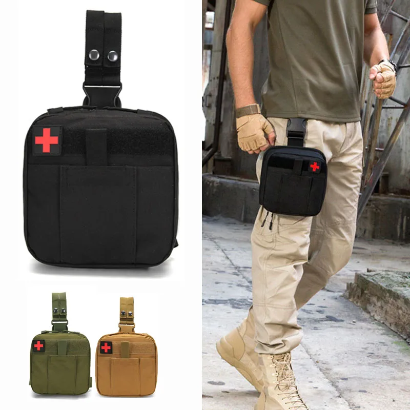 

Tactical Medical Kit Bag Molle Pouch First Aid Kits Outdoor Camping Emergency Army Military EDC Hunting Survival Tool Leg Pack