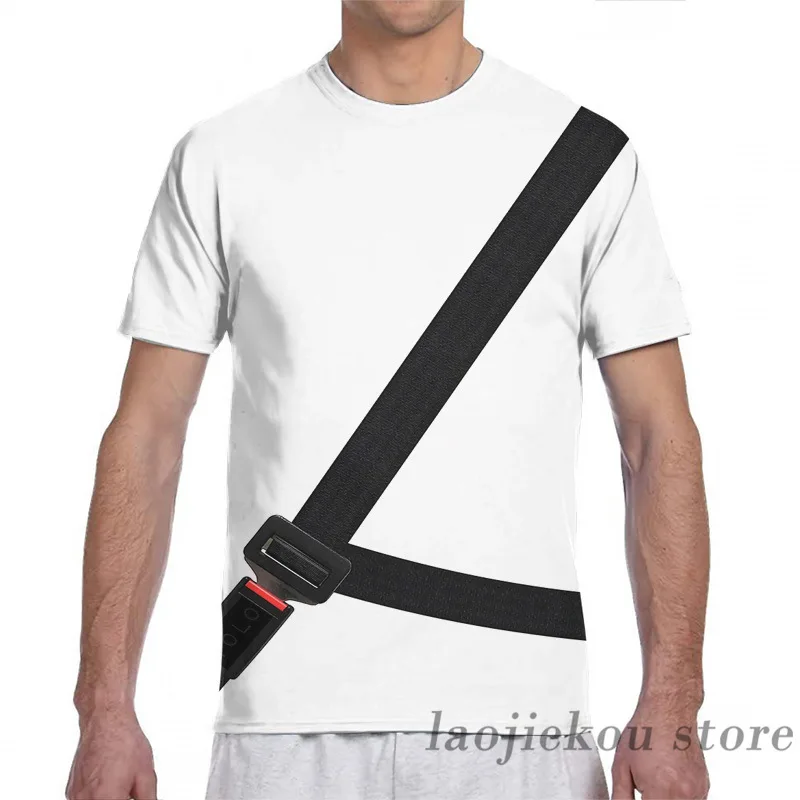 FakeseatbeltmenTShirtwomenalloverprintfashiongirltshirt
