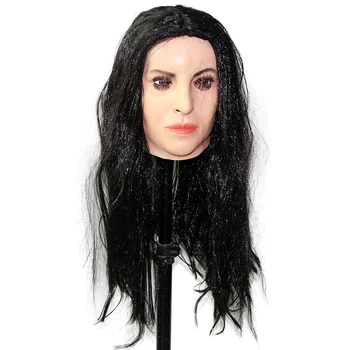 

Realistic Latex Female Mask Woman Face Lady Costume Mask Adult Size Cosplay Transgender Party Fancy Dress