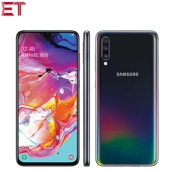 Перейти на Алиэкспресс и купить Новый Samsung Galaxy A70 A7050 6 ГБ/8 Гб RAM 128 ГБ ROM LTE мобильный телефон 6,7 дюймSnapdragon675 OctaCore 20:9 Капля воды экран NFC телефон