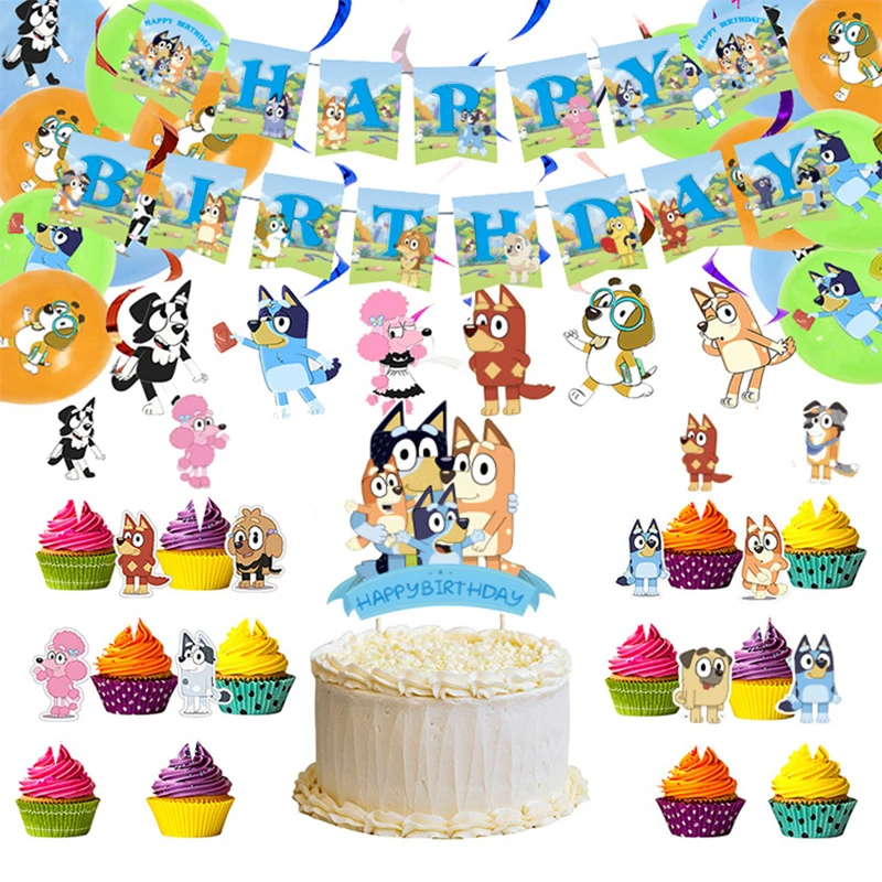 Set 1 Ensemble De Decorations De Fete Bluey Ensemble De Ballons De Joyeux Anniversaire Banderole Decoration De Gateau En Spirale Cdiscount Maison Set 1 Ensemble De Decorations De Fete Bluey Ensemble De Ballons De Joyeux Anniversaire Banderole Decoration De Gateau En Spirale Cdiscount Maison
