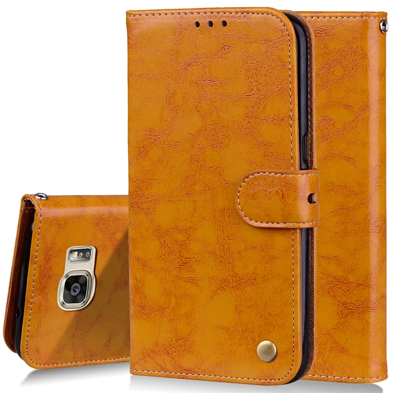 cute samsung phone case Leather Wallet Case For Samsung Galaxy S6 Edge Phone Cover Stand Card Holder Business Flip Case For Samsung S6 S 6 Phone Copue samsung flip phone cute