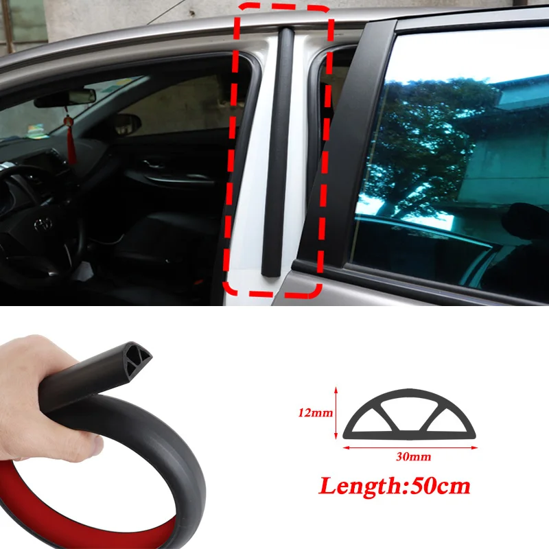 

B Pillar Protection Strip 2Pcs Universal Car Door Rubber Seal Strip Filler Sealants Sealing External Styling Moulding Accessory