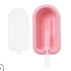 pink Силиконовая форма для Фруктового мороженого с крышкой, форма для льда, домашняя форма для мороженого, форма для мороженого - Цвет: pink
