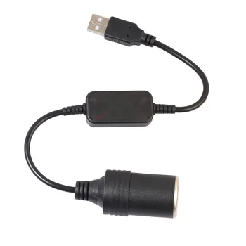 

5V To 12V Durable USB Step Up Inverter Adapter Converter Cable Lighter Socket Professional Portable Practical Auto Car