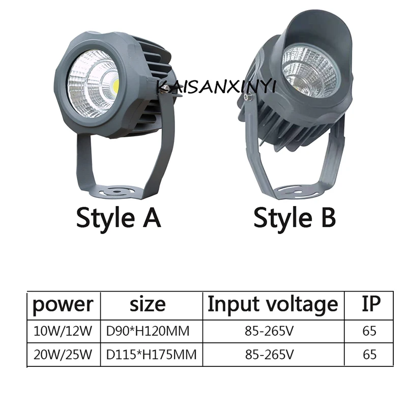 Outdoor Spotlights 10W 20W 25W LED Waterproof Tree Lights Lawn Garden COB Spotlights Ultra-bright Tree Floodlights 220V 110V