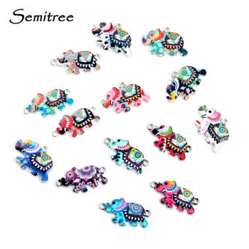 

Semitree 10pcs Bohemia Style Elephant Connectors Bracelet NecklacePendant Charms DIY Jewelry Making Handmade Crafts Accessories