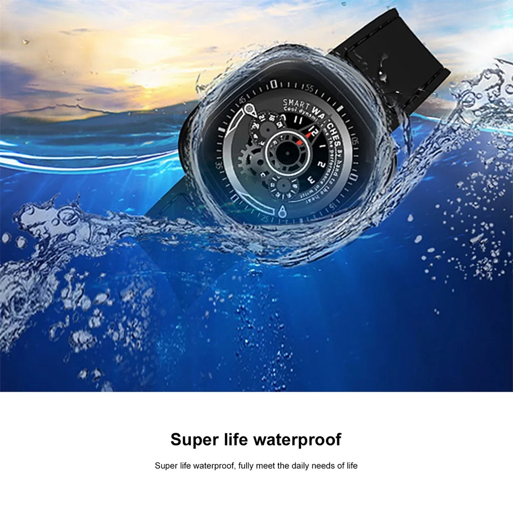 Black Traditional Classics Silicone & Nylon & Leather Change Strap Capacitive Touch Screen Outdoor Sports Smart Watch