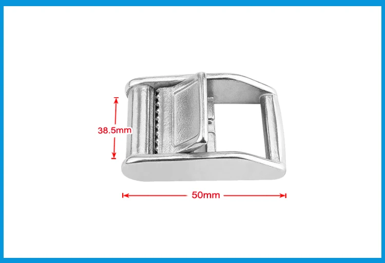 Нержавеющая сталь 316 кулачковая Пряжка храповая Пряжка Завязывающийся ремень или тесьма грузовой ремень сумки для багажа металлическая пряжка - Цвет: For 38mm