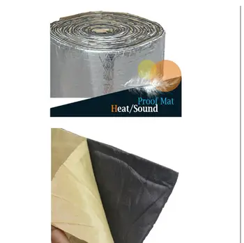 

250cmx100cm Aluminum Foil Mat Car Hood Engine Firewall Heat Mat Deadener Sound Noise Proof Insulation Deadening Universal