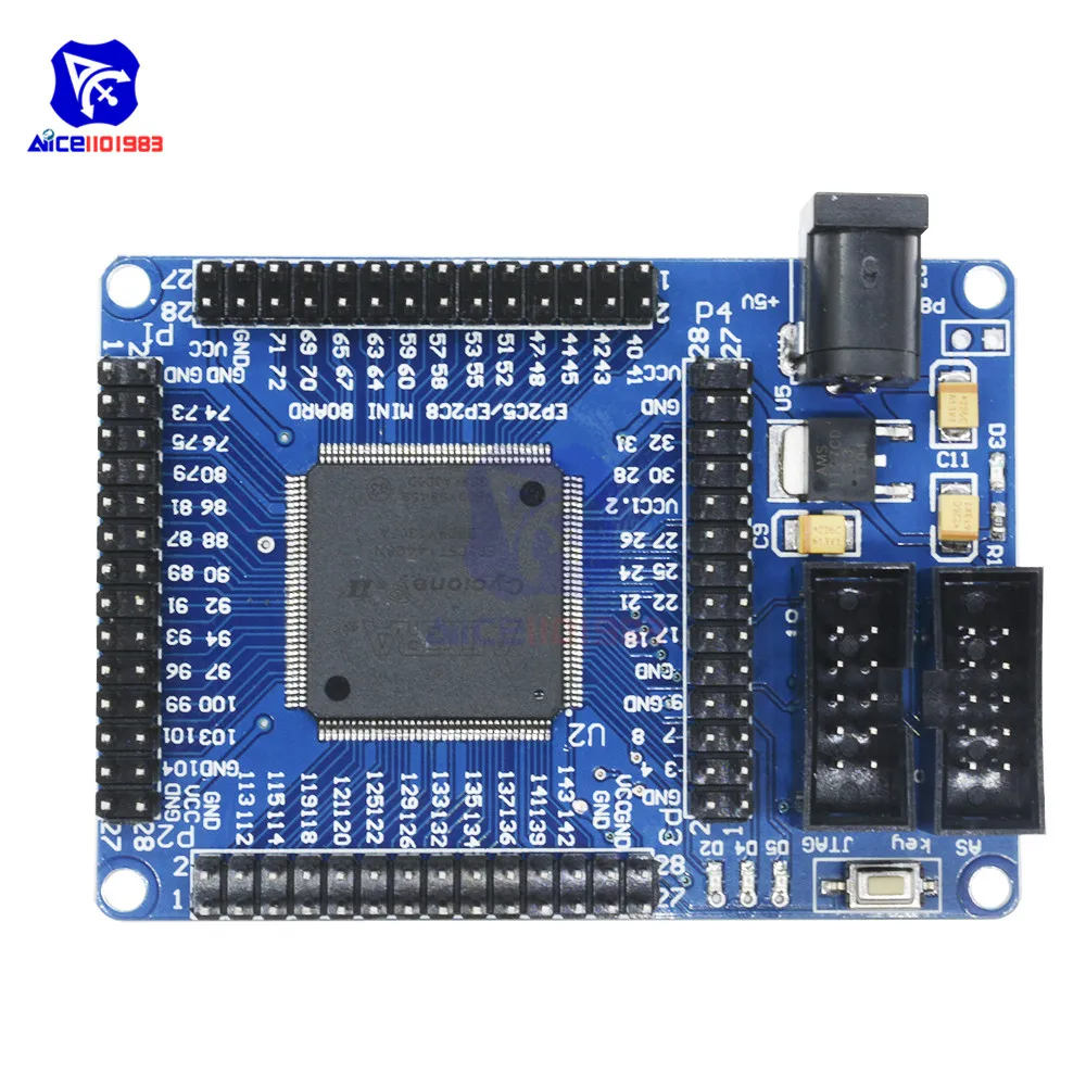 Solderless EPROM 5V ALTERA FPGA CycloneII EP2C5T144 минимальная системная макетная плата мини-обучающая плата для Arduino