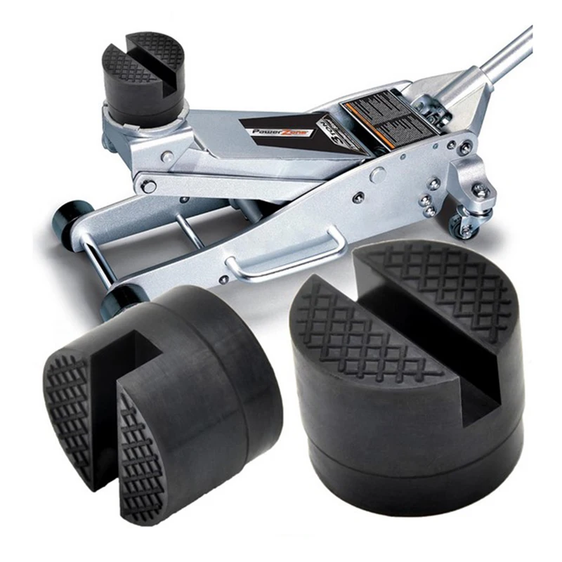 Universal Car Truck Cross Slotted Frame Rail Floor Jack Disk Rubber Pad Adapter |