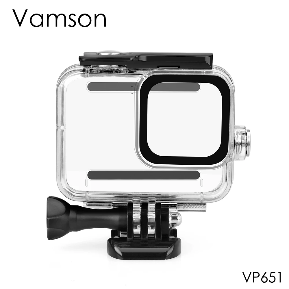 Vamson для GoPro 8, черный, аксессуары для GoPro, водонепроницаемый чехол для дайвинга, защитный чехол для GoPro Hero 8, Экшн-камера VP651 - Цвет: VP651