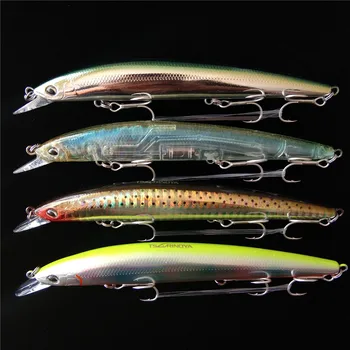 

Tsurinoya 4pcs 129mm 14.8g depth 1m sea bass fishing lures bait lure fishing wobblers minnow