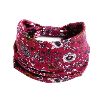 Print Wonen Hair Bands Summer Fashion Girl Headbands Elastic Bandanas Headwear For Sport Turban Elast HairBand Hair Accessories 4