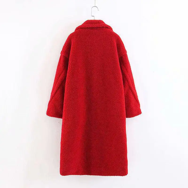 Outwear Winter Faux Fur Teddy Coat Women High Street Oversized Teddy Jackets And Coats Ladies Lamb Wool Coat Faux Fur Coat S M L