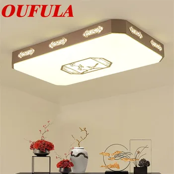 

OUFULA Plum Flower and Bird Ceiling Light Contemporary Home Suitable For Living Room Dining Room Bedroom