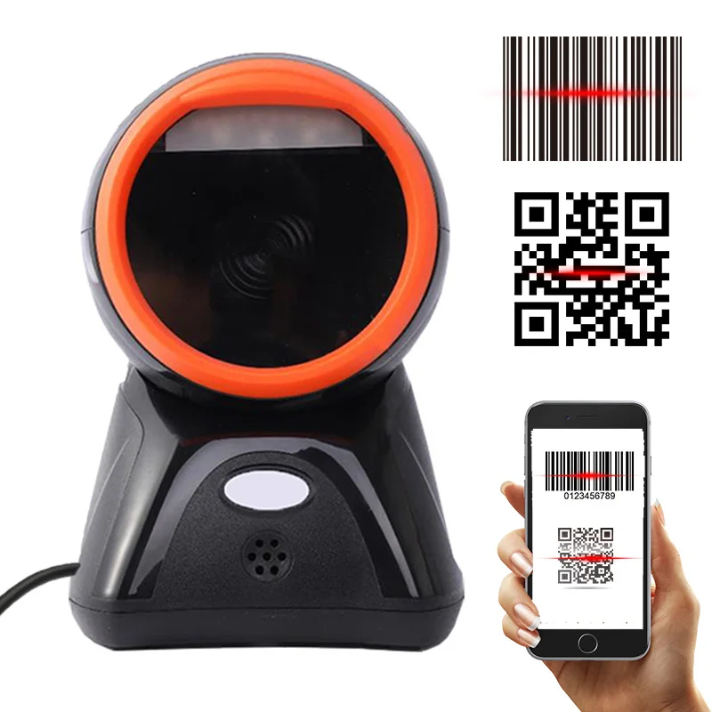 Настольный USB Всенаправленный сканер штрихкодов 1d 2d qr считыватель кодов