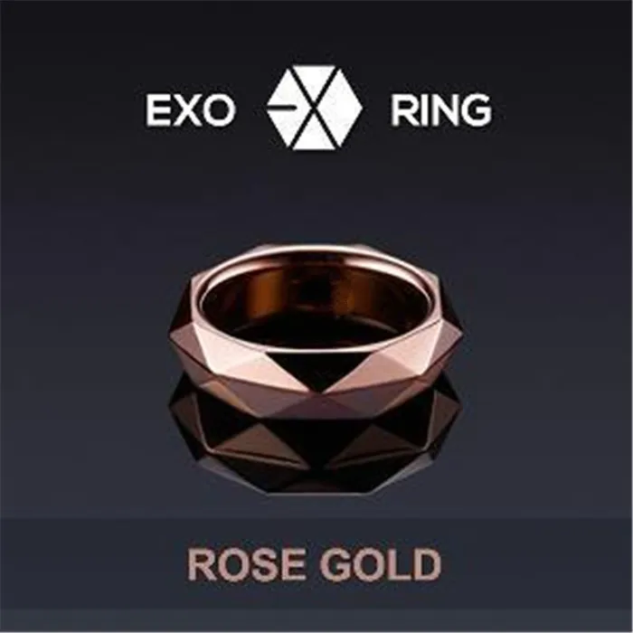 K pop кольцо EXO мода 2020 L черные кольца M EXODUS XOXO WOLF88 сплав логотипа команды ювелирные