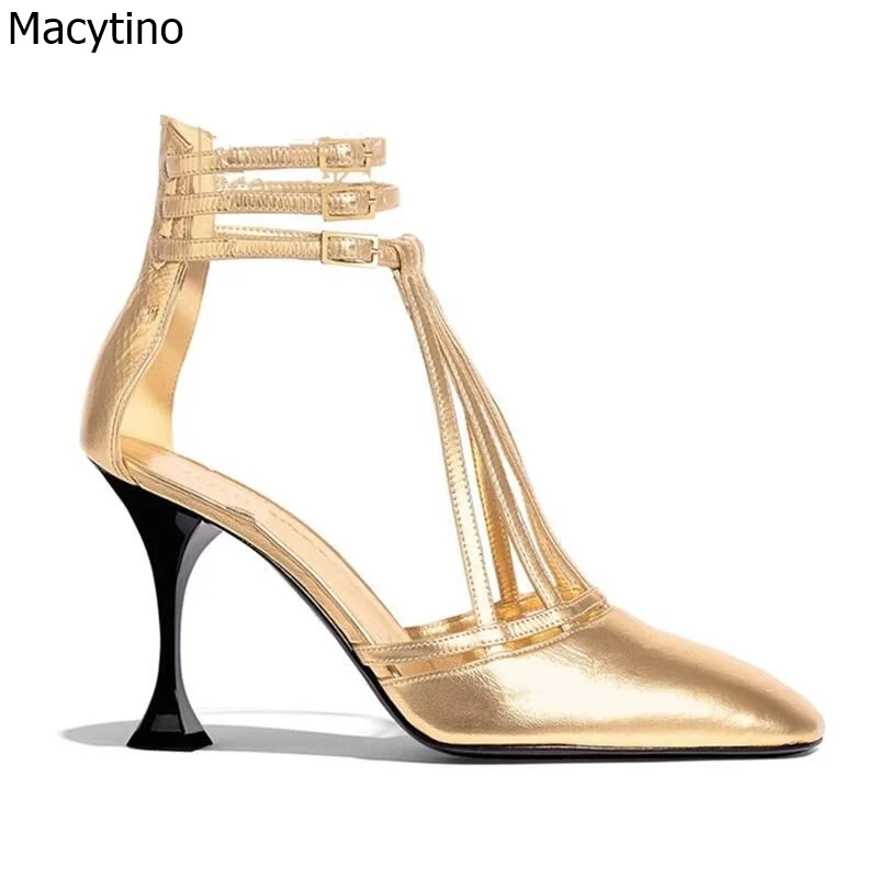 Г. Новые Демисезонные ботильоны на высоком каблуке женские пикантные Клубные сапоги с золотыми змеями на 9 см шикарные женские ботинки обувь для вечеринок