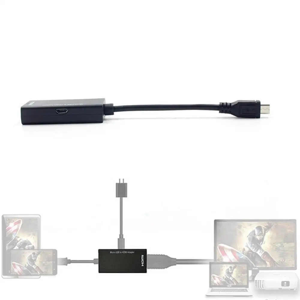 HDMI Adapter Cable Micro USB To HDMI Female Adapter For Xiaomi HUAWEI For Samsung For MHL LG Device Lenovo Cable Nokia Galaxy