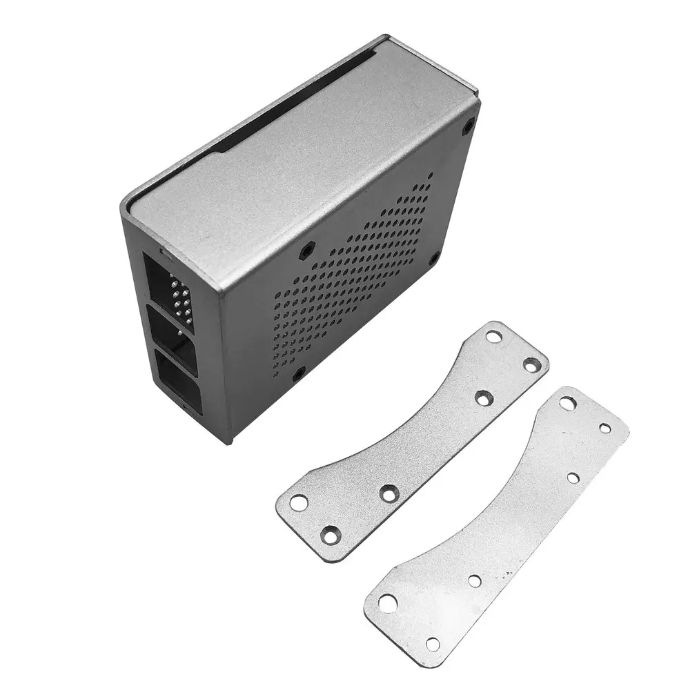 Для Raspberry Pi 4B Алюминиевый Чехол серебристый металлический корпус с вентилятором серебристый корпус для RPI 4 Модель B RPI 4B чехол