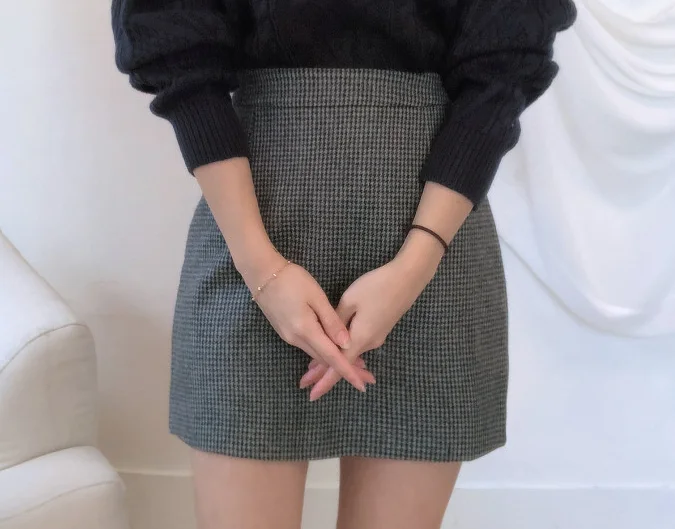 Dark grey skirts Зимний свитер, Женский пуловер, топы для девочек, винтажные полосатые осенние элегантные женские вязаные свитера, теплая верхняя одежда, Свитер оверсайз - Цвет: Dark grey skirts