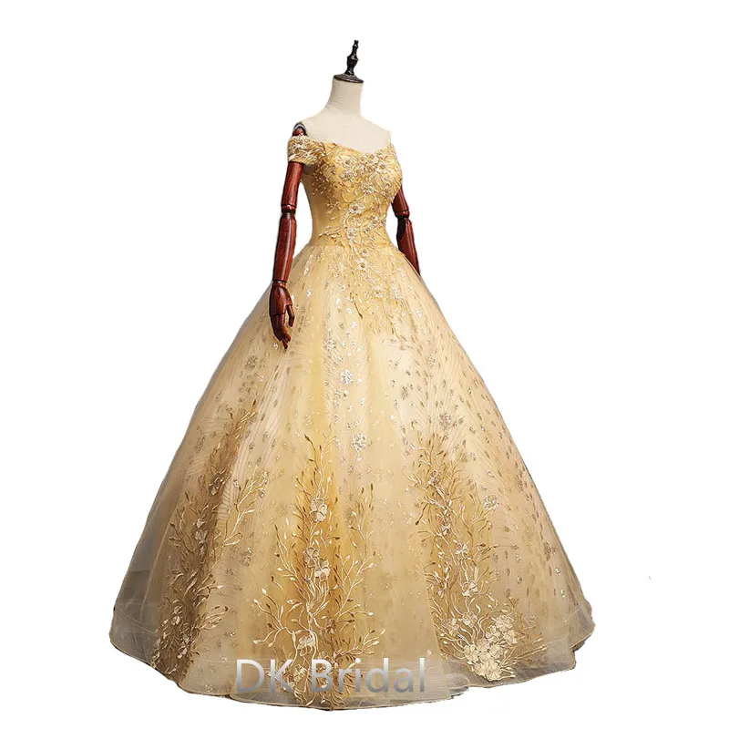 Robe De Soiree Золотое бальное платье украшенное бусами расшитое блестками длинное вечернее платье вечерние элегантные vestido de festa длинное выпускное платье вечернее платье