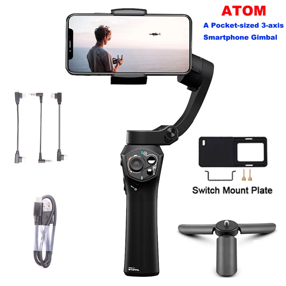 

Foldable Pocket 3-Axis Handheld Gimbal Stabilizer for iPhone XS Max XR X 8Plus 8 Samsung XiaoMi Smartphone GoPro 6 5