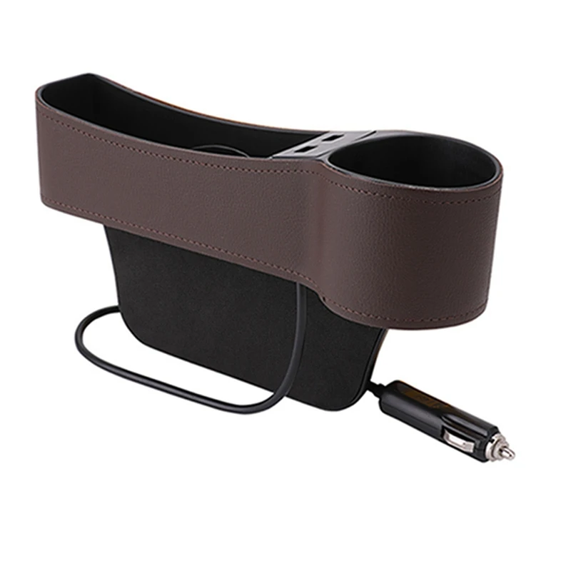 First officer USB port portable Charger Car Seat creative Storage Box Seat Gap Filler Organizer Catcher Box accessories - Название цвета: First officer