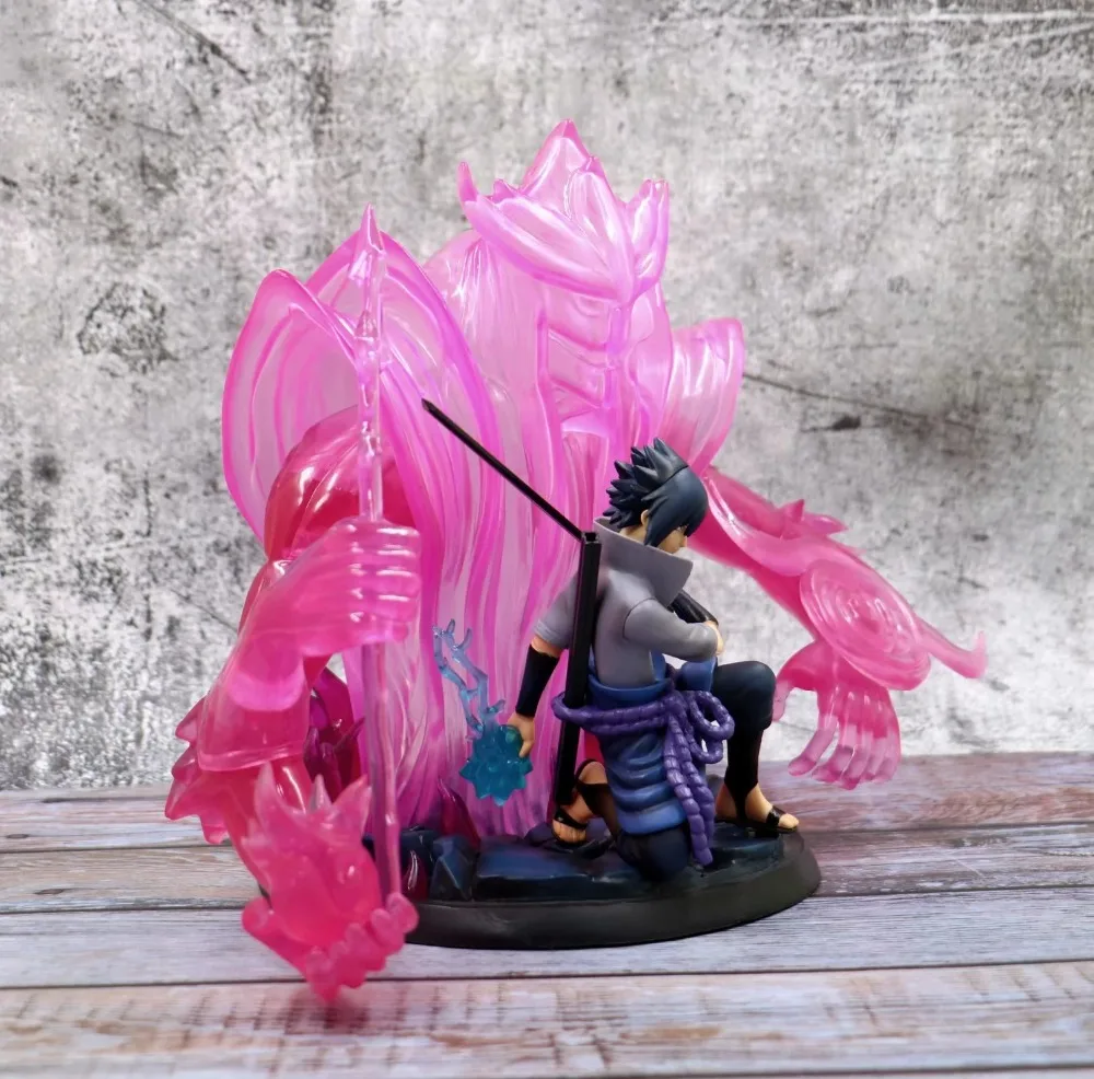 30 см аниме Наруто Susanoo Sasuke драка сцены GK статуя ПВХ Фигурки Модель Коллекция игрушек в коробке M3993
