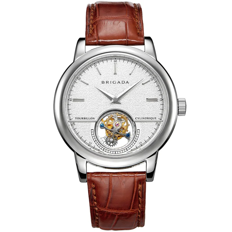 

Classic Men Real Tourbillon Pilot Watch Dual Sapphire Dial Seagull ST8002 Movement Mens Mechanical Hand Wind Wrist Watches 2019