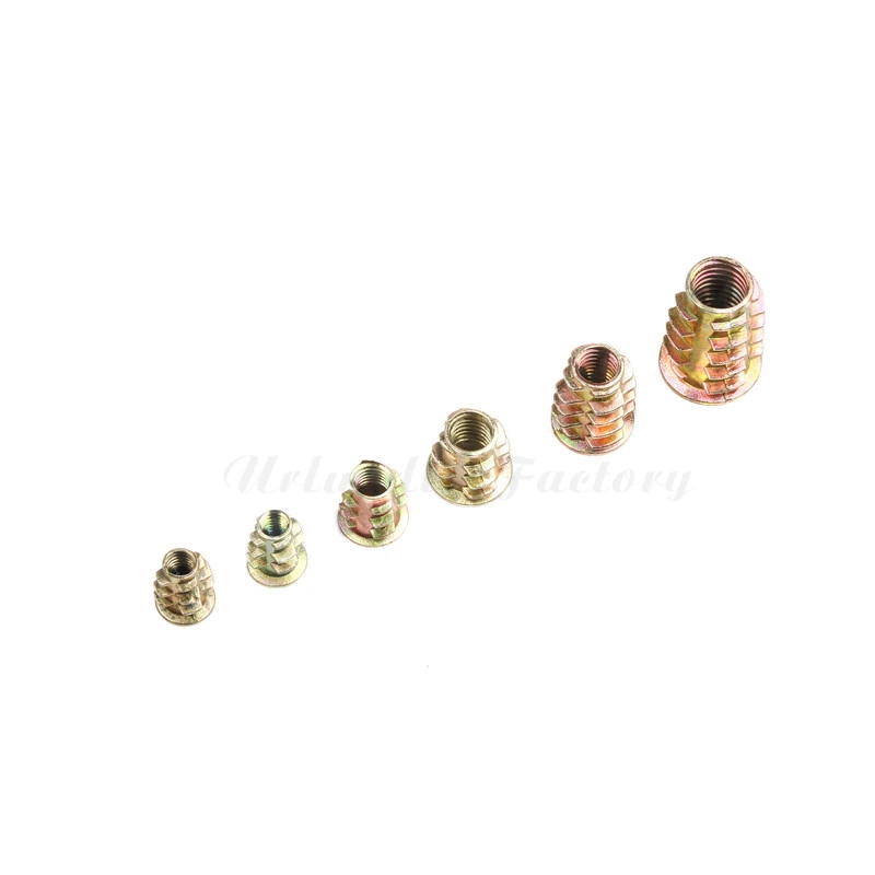 Zinc Alloy Thread 50Pcs For Wood Insert Nut M4 M5 M6 M8 Flanged Hex Drive Head Furniture Nuts Kit Bolts And Nuts