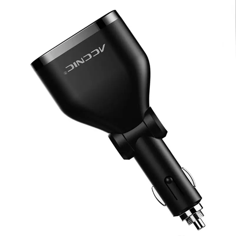 Автомобильный зарядный конвертер, двойной USB разветвитель для прикуривателя, адаптер, подходит для 12 В, 24 В, 120 Вт, СВЕТОДИОДНЫЙ монитор напряжения, авто