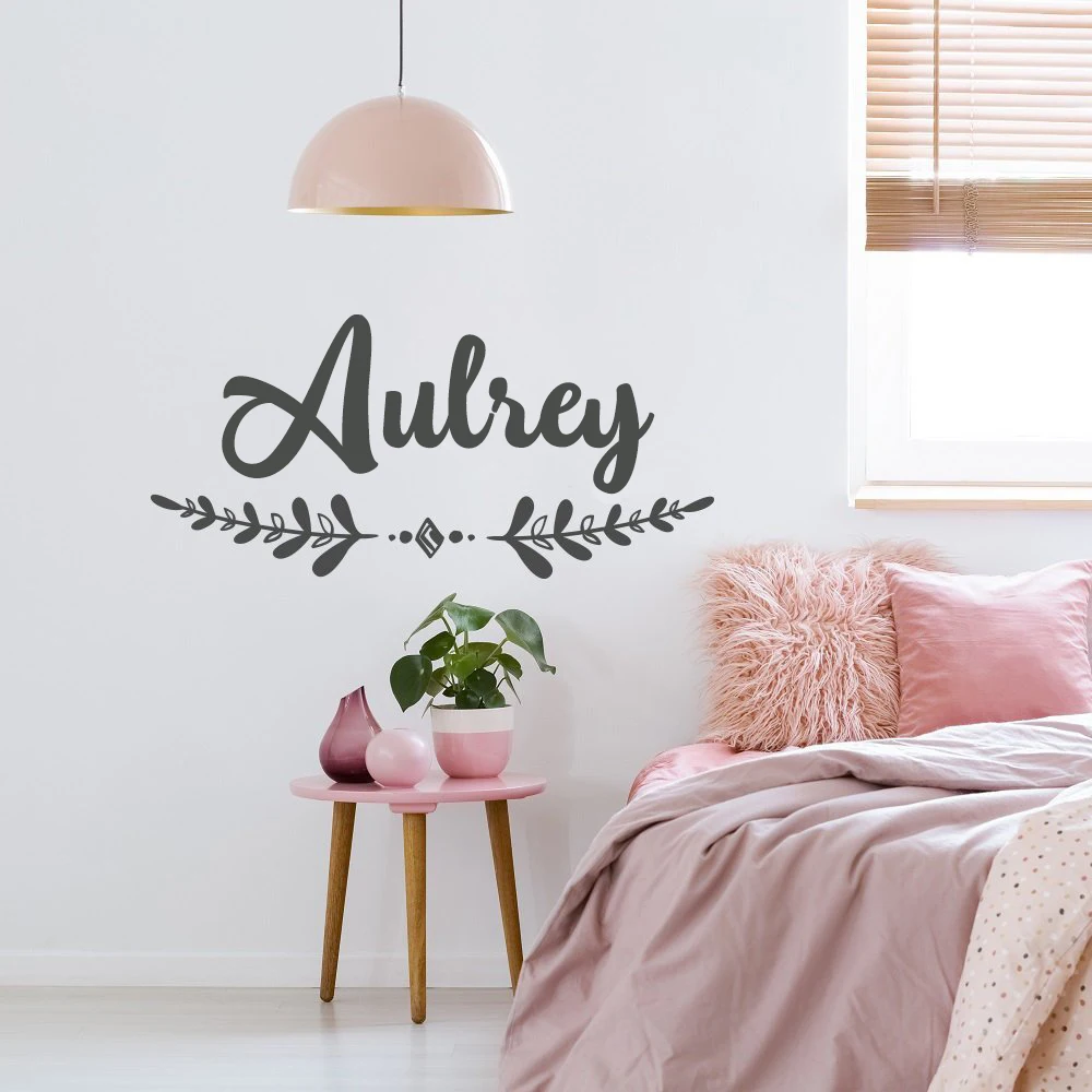 Girl Name Wall Decal Boho Nursery Wall sticker Custom Name Decal  Personalized Baby Gifts Boho Bohemian Girls Bedroom Decor G325 - AliExpress, image size:1000x1000