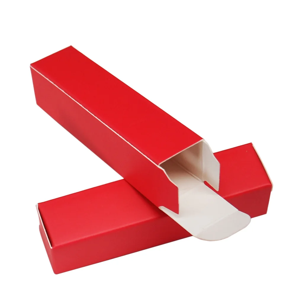 

50 Pieces China Red Kraft Paperboard Gift Boxes for Wedding Party Lipstick Decoration Paper Box