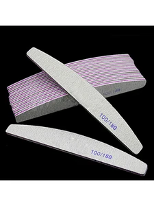 Пилка для ногтей, профессиональная пилка для ногтей в форме полумесяца, 100/180, наждачная пилка для ногтей, Полировочная пилка, оборудование д...