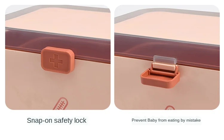 Home Care Medicine Box Portable Large First Aid Medicine Box Travel Plastic Medicine Box Multi-layer Medicine Storage Box