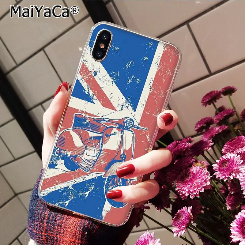 MaiYaCa Vespa скутер окрашенный чехол для телефона iphone 11 Pro 11Pro MAX 8 7 6S Plus X XS MAX 5 5S SE XR 10 Capa