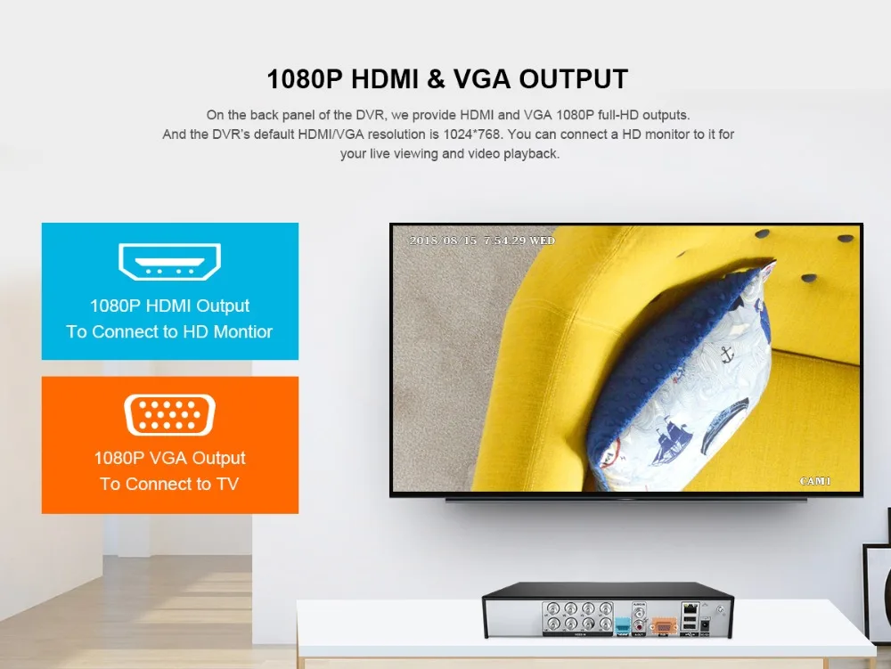 Sistema de Segurança Livre à Prova de Intempéries Câmeras de Vigilância de Vídeo em Casa Dvr com 4x8x1080 p ao ar Sannce Vídeo 5in1 1080n Cctv 8ch 1080 p 7 Sannce 8ch 1080 p vídeo sistema de