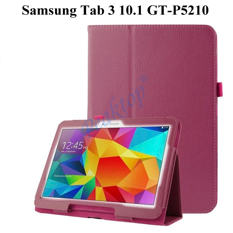 katje Sinis escaleren Flip Protective Matte Litchi PU Leather Case For Samsung Galaxy Tab 3 10.1  inch P5200 P5210 P5220 GT-P5200 Tablet case - AliExpress