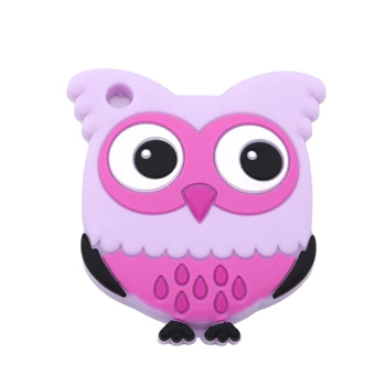 

1pc Owl Silicone Teethers Baby Teething Food Grade For DIY Necklace Silicone Beads Teething Toddler Toys