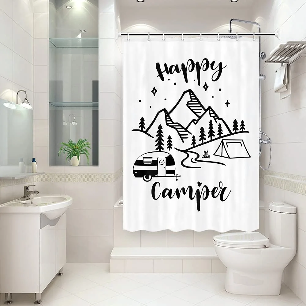 Happy Camp Rideau De Douche En Tissu Court Et étroit Pour