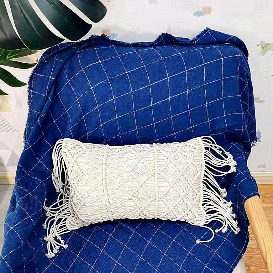 Новинка 30x50 см макраме ручной хлопок нитки Чехлы для диванных подушек чехлы на декоративные подушки Наволочки, домашний текстиль Almofadas