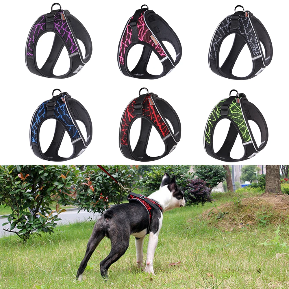 

Outdoor Dog Harness Training Walking Safety Vest Harness For Small Medium Large Sport Reflective Dog Harness