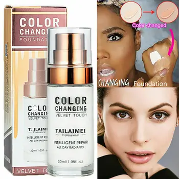 

NEW Magic Color Changing Liquid Foundation Makeup Skin Tone Primer Base Cream Nude Face Cover Concealer Lasting Makeup