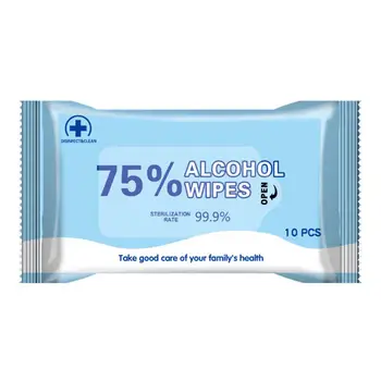 

10pcs/Pack Disinfection Pads Alcohol Swabs Wet Wipes Sterilization Tissue
